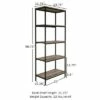 Budget ⌛ Lavish Home 5-Tier Open Industrial Style Wooden Bookshelf, Gray Woodgrain 🌟