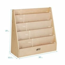 Flash Sale 👏 ECR4Kids Birch Streamline Book Display Stand, Kids Wooden Book Rack, Forward Facing Bookshelf 🎉
