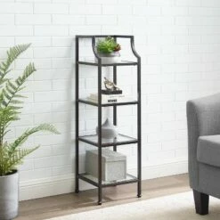 Budget ⌛ Aimee Short Etagere - Crosley Gold 🌟 -Bookshelves And Bookcases store unnamed file 4414