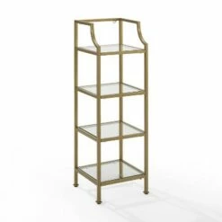 Budget ⌛ Aimee Short Etagere - Crosley Gold 🌟 -Bookshelves And Bookcases store unnamed file 4419