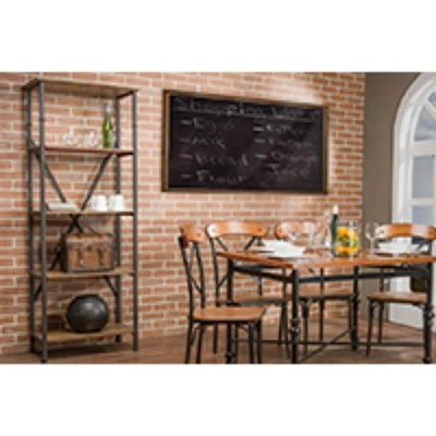 Coupon โ๏ธ 74.25" Lancashire Wood & Metal Bookcase Brown - Baxton Studio ๐ 3 Coupon โ๏ธ 74.25" Lancashire Wood & Metal Bookcase Brown - Baxton Studio ๐