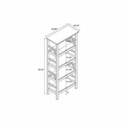 Cheapest ✔️ Titian 4 Shelf Bookcase - Linon Brown 😍 -Bookshelves And Bookcases store unnamed file 4437