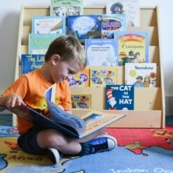 Promo 🛒 ECR4Kids Birch Hardwood Single-Sided Bookcase Display Stand for Kids, 5 Shelves, Natural Finish 💯 -Bookshelves And Bookcases store unnamed file 4451