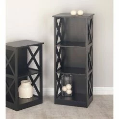 Outlet 🥰 Contemporary 3 Tier Wooden Shelf - Olivia & May Black 🛒 -Bookshelves And Bookcases store unnamed file 4472