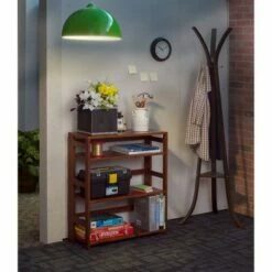 Wholesale 🥰 Cakewalk High Folding Bookcase - Regency Cherry 💯 -Bookshelves And Bookcases store unnamed file 4494