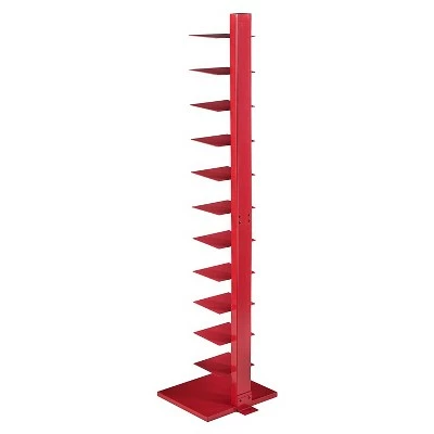 Budget ⭐ Southern Enterprises Furniture HZ9492 65 Inch Freestanding Adjustable 12 Tier Modern Metal Spine Tower Book Shelf Decor Organizer Storage Case, Red ⌛ 3 Budget ⭐ Southern Enterprises Furniture HZ9492 65 Inch Freestanding Adjustable 12 Tier Modern Metal Spine Tower Book Shelf Decor Organizer Storage Case, Red ⌛