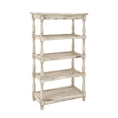Best Sale ๐ฅ 55" Metal and Wood 5 Tiered Wall Shelf White - Olivia & May โ 5 Best Sale ๐ฅ 55" Metal and Wood 5 Tiered Wall Shelf White - Olivia & May โ - Image 3