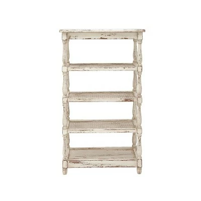 Best Sale ๐ฅ 55" Metal and Wood 5 Tiered Wall Shelf White - Olivia & May โ 6 Best Sale ๐ฅ 55" Metal and Wood 5 Tiered Wall Shelf White - Olivia & May โ - Image 4