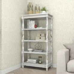 Best Sale ๐ฅ 55" Metal and Wood 5 Tiered Wall Shelf White - Olivia & May โ 24 Best Sale ๐ฅ 55" Metal and Wood 5 Tiered Wall Shelf White - Olivia & May โ -Bookshelves And Bookcases store unnamed file 4534