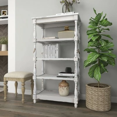 Best Sale ๐ฅ 55" Metal and Wood 5 Tiered Wall Shelf White - Olivia & May โ 12 Best Sale ๐ฅ 55" Metal and Wood 5 Tiered Wall Shelf White - Olivia & May โ - Image 10
