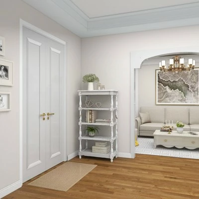 Best Sale ๐ฅ 55" Metal and Wood 5 Tiered Wall Shelf White - Olivia & May โ 16 Best Sale ๐ฅ 55" Metal and Wood 5 Tiered Wall Shelf White - Olivia & May โ - Image 14