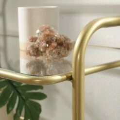 Outlet 🔥 63" Coral Cape Bookcase with Metal and Glass Satin Gold - Sauder ✨ -Bookshelves And Bookcases store unnamed file 4552