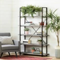 Top 10 👏 69.25" Gimetri 5 Shelf Shelving Unit Driftwood Gray - South Shore 🥰