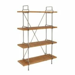 Flash Sale โ 67" Metal and Wood 4 Tier Shelf Dark Brown - Olivia & May ๐ 9 Flash Sale โ 67" Metal and Wood 4 Tier Shelf Dark Brown - Olivia & May ๐ -Bookshelves And Bookcases store unnamed file 4568