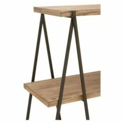 New 🛒 51" Metal and Wood 3 Tier Shelf V Legs Brown - Olivia & May 🎉 -Bookshelves And Bookcases store unnamed file 4614