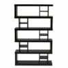 Buy 🛒 57.01" Dora Wood 5 Tier Geometric Bookshelf Dark Brown - Baxton Studio ❤️