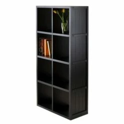 Best deal 🛒 53"Timothy Shelf 4X2 Slots Black - Winsome 🔔