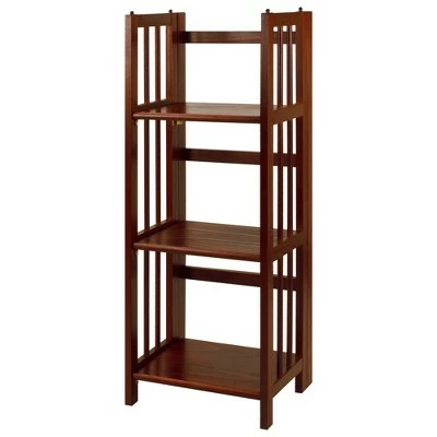 Cheap π― 38" 3-Shelf Folding Bookcase - Flora Home Walnut 𧨠10 Cheap π― 38" 3-Shelf Folding Bookcase - Flora Home Walnut 𧨠- Image 8