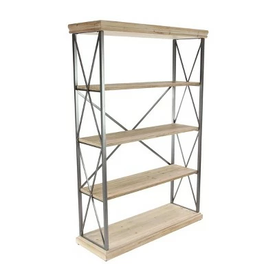 Flash Sale 🔔 Olivia & May 72" Farmhouse 4 Tier Shelf Brown - Olivia & May ❤️ 3 Flash Sale 🔔 Olivia & May 72" Farmhouse 4 Tier Shelf Brown - Olivia & May ❤️