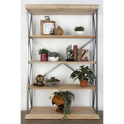 Flash Sale 🔔 Olivia & May 72" Farmhouse 4 Tier Shelf Brown - Olivia & May ❤️ 4 Flash Sale 🔔 Olivia & May 72" Farmhouse 4 Tier Shelf Brown - Olivia & May ❤️ - Image 2