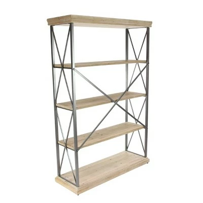 Flash Sale 🔔 Olivia & May 72" Farmhouse 4 Tier Shelf Brown - Olivia & May ❤️ 5 Flash Sale 🔔 Olivia & May 72" Farmhouse 4 Tier Shelf Brown - Olivia & May ❤️ - Image 3