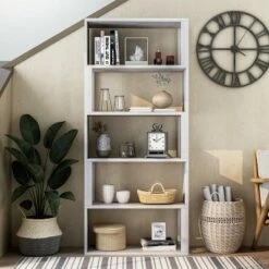Best reviews of 😍 70.75" Montalva 5 Shelf Bookcase White Oak - HOMES: Inside + Out 🛒 -Bookshelves And Bookcases store unnamed file 4665