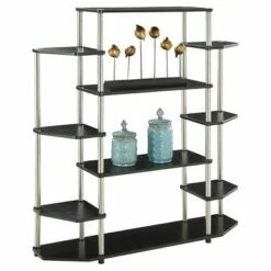 Best Pirce ๐ 52.5" Wall Unit Bookshelf Black - Breighton Home ๐