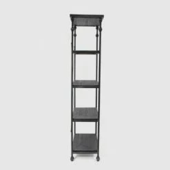 Best deal 🎁 72.5" Hampden Industrial 4 Shelf Bookcase Gray - Christopher Knight Home 🔔 -Bookshelves And Bookcases store unnamed file 4709