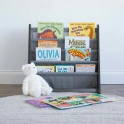 Cheap 😍 Sumatra Kids' Bookshelf 4 Tier Book Organizer Espresso/Gray - Humble Crew 😀 -Bookshelves And Bookcases store unnamed file 471