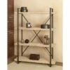 Best deal 💯 Olivia & May 67" Tall Industrial Metal and Wood Bookshelf Brown - Olivia & May 🧨 -Bookshelves And Bookcases store unnamed file 4712