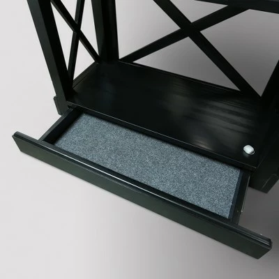 Cheapest ๐ 33" Jackson 3 Shelf Bookcase with Concealed Drawer Black - Flora Home ๐ 4 Cheapest ๐ 33" Jackson 3 Shelf Bookcase with Concealed Drawer Black - Flora Home ๐ - Image 2