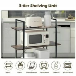 Cheap 🧨 Costway 3-Tier Bookshelf Industrial Bookcase Display Shelf Storage Rack Rustic Brown 👍 -Bookshelves And Bookcases store unnamed file 476