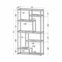 Hot Sale ✔️ 70.25" Beverly 6 Shelf Etagere Display - HOMES: Inside + Out Chrome ❤️ -Bookshelves And Bookcases store unnamed file 4776