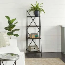 Cheap 😉 Olivia & May Industrial Metal Wall Shelf Black - Olivia & May 🔔