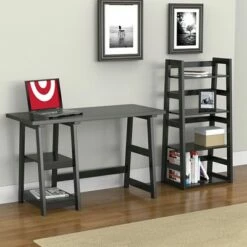 Best Pirce 💯 44.25" Designs2Go Trestle Bookcase - Breighton Home White 🧨 -Bookshelves And Bookcases store unnamed file 4816