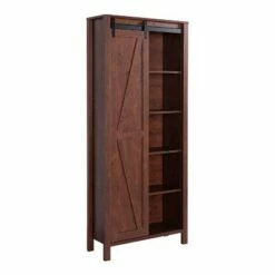 Promo ⭐ 72" Arbolada Sliding Door Bookcase - HOMES: Inside + Out White Oak 😍