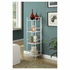 Outlet ๐ 45" 4 Tier Folding Metal Shelf White - Breighton Home โค๏ธ 7 Outlet ๐ 45" 4 Tier Folding Metal Shelf White - Breighton Home โค๏ธ -Bookshelves And Bookcases store unnamed file 4841