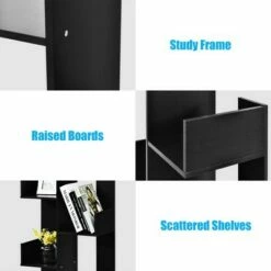 Best Pirce 🤩 Costway 8-Tier Bookshelf Bookcase w/8 Open Compartments Space-Saving Storage Rack White/Black 🎁 -Bookshelves And Bookcases store unnamed file 489
