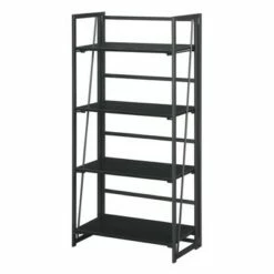 Promo ⌛ Xtra Folding 4 Tier Bookshelf - Breighton Home Gray 🔔 -Bookshelves And Bookcases store unnamed file 4895
