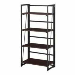 Promo ⌛ Xtra Folding 4 Tier Bookshelf - Breighton Home Gray 🔔 -Bookshelves And Bookcases store unnamed file 4896