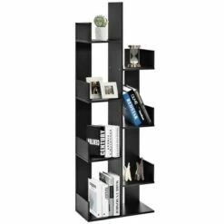 Best Pirce 🤩 Costway 8-Tier Bookshelf Bookcase w/8 Open Compartments Space-Saving Storage Rack White/Black 🎁 -Bookshelves And Bookcases store unnamed file 490