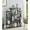 Flash Sale 🤩 52.5" Designs2Go Wall Unit Bookshelf Barnwood/Black Poles - Breighton Home 😍 -Bookshelves And Bookcases store unnamed file 4901