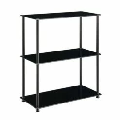Deals 🌟 26.5" Designs2Go Classic Glass 3 Shelf Bookshelf - Breighton Home Clear 👏 -Bookshelves And Bookcases store unnamed file 4912