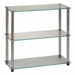 Deals 🌟 26.5" Designs2Go Classic Glass 3 Shelf Bookshelf - Breighton Home Clear 👏 -Bookshelves And Bookcases store unnamed file 4913