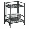 Promo 😀 20.25" 2 Tier Folding Metal Shelf Black - Breighton Home 🎁 -Bookshelves And Bookcases store unnamed file 4920