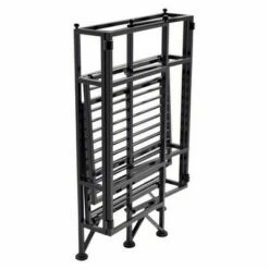 Promo 😀 20.25" 2 Tier Folding Metal Shelf Black - Breighton Home 🎁 -Bookshelves And Bookcases store unnamed file 4922