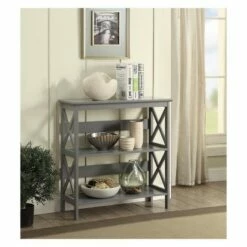 Best deal 🎁 Oxford 3 Tier Bookcase Gray - Breighton Home 😍