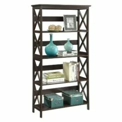 Budget ⭐ Oxford 5 Tier Bookcase Espresso - Breighton Home 💯 -Bookshelves And Bookcases store unnamed file 4955