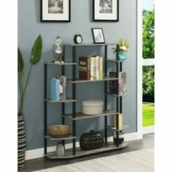 Buy 👏 52.5" Designs2Go Wall Unit Bookshelf Faux Birch/Black Poles - Breighton Home ✨