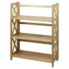 Wholesale ⭐ 38" 3-Shelf Folding Bookcase - Flora Home Natural 💯 -Bookshelves And Bookcases store unnamed file 4958